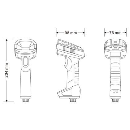 DPM CCD 2D čtečka Virtuos HW-880DPM, bezdrátová, USB, tmavě šedá  EHE0015 6