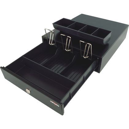 Pokladní zásuvka mikro EK-300C - s kabelem, pořadač 3/4, 9-24V, černá  EKN0111 3
