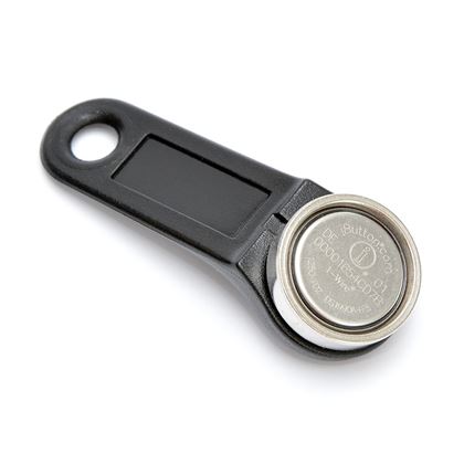 iButton klíč pro čtečku s kovovým kroužkem, černý