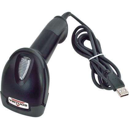 Laserová čtečka Virtuos HT-900A, USB, stojánek, černá  EH02G0004 3