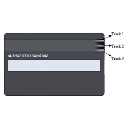 Třístopá čtečka magnetických karet MSR-100A, USB-COM, černá  EIE0003 3