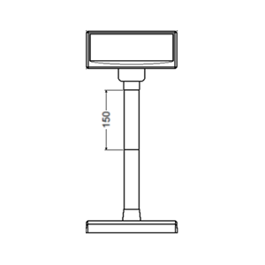Plastová noha 150 mm pro LCD a VFD displeje Virtuos, 1ks, černá  EJA9022 4