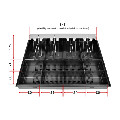 Plastový mincovník pro pokladní zásuvku C410D/C420D/C430D  EKN9040 3