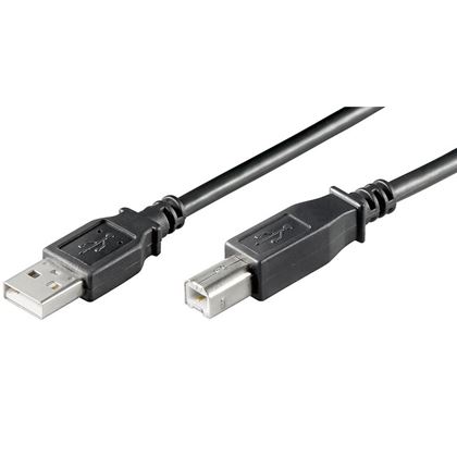 Kabel USB 2.0, A-B, 2 m, černý