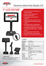 7" LCD barevný zákaznický monitor SD700F