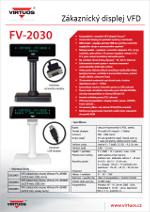 VFD zákaznické displeje FV-2030