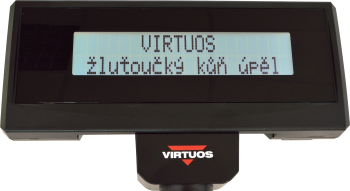 LCD zákaznický displej Virtuos FL-2024LW 2x20, USB, 5V, béžový  - 2