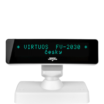 VFD zákaznický displej Virtuos FV-2030W 2x20 9mm, serial, bílý  - 2