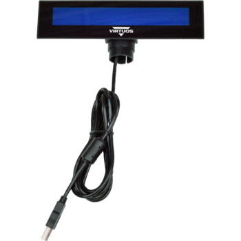 LCD zákaznický displej Virtuos FL-2026MB 2x20, USB, černý  - 3