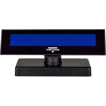 LCD zákaznický displej Virtuos FL-2026MB 2x20, serial (RS-232), černý  - 6
